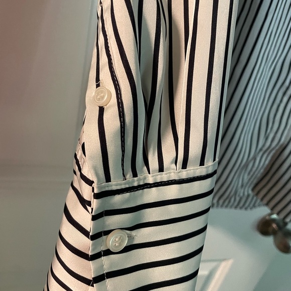 H&M Cream and Black Striped Shirt - Picture 3 of 5